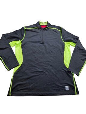 Nike Pro Hyperwarm Pullover Shirt Mens XL Black Combat Fitted 1/4 Zip